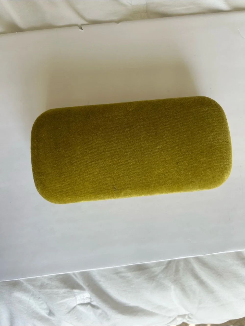 Gucci Yellow Velvet Eyewear Case with Blue Interior